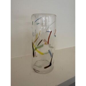 Vintage Confetti Style Handblown Glass Vase or Cup